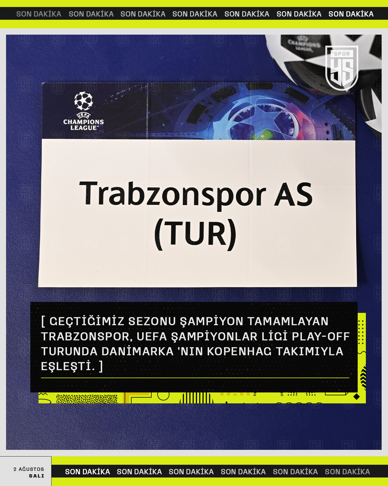 Trabzonspor'un rakibi belli oldu