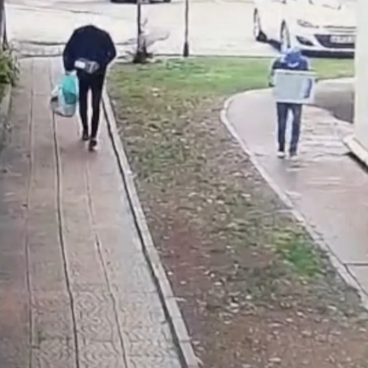 Adıyamanda hırsızlık anı kameraya yansıdı