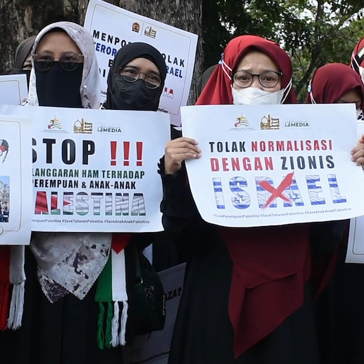 Endonezyada İsrailin Gazzeye yönelik saldırıları protesto edildi