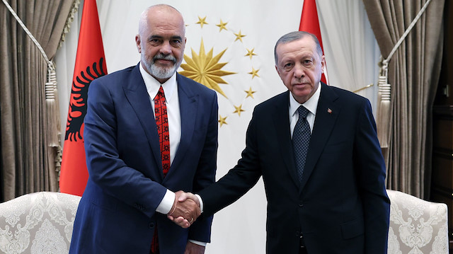 Cumhurbaşkanı Recep Tayyip Erdoğan ve Arnavutluk Başbakanı Edi Rama