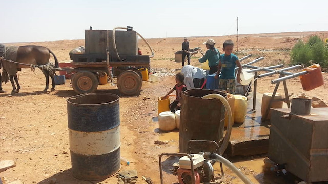 Suriye'de en büyük insani krizin yaşandığı Rukban Kampı'nda su kıtlığı yaşanıyor