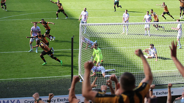 Hull City'li futbolcuların gol sevinci