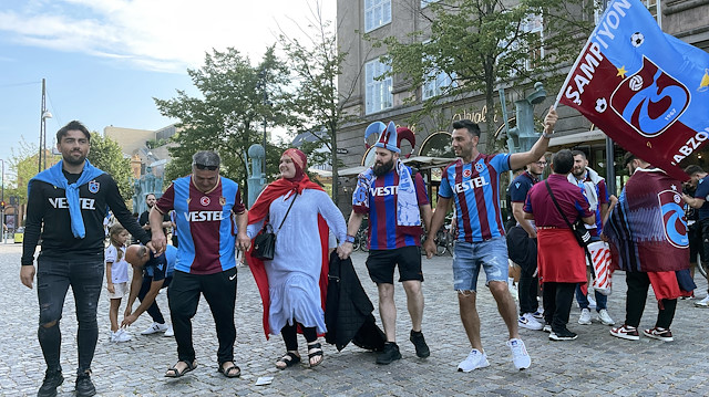Trabzonspor taraftarları Kopenhag'da