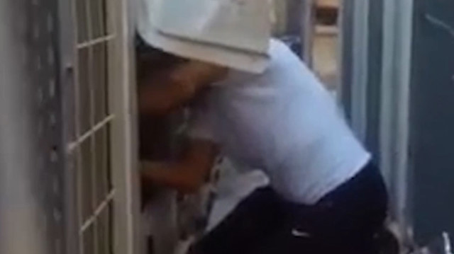 Gaziantep'te klima hırsızı caminin gaz tankını sökerken bekçilere yakalandı