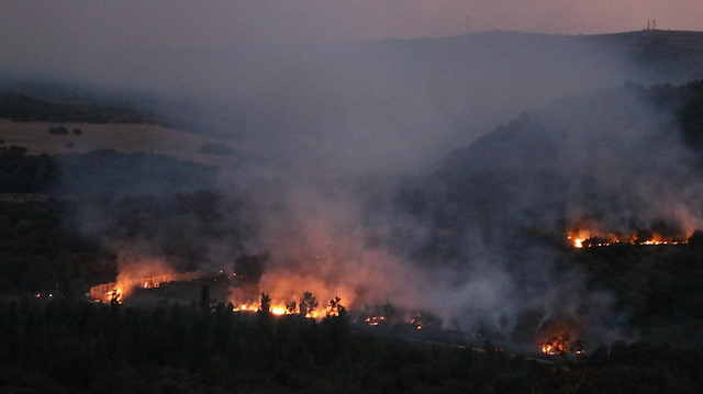 Bulgaristan'daki yangın Edirne'ye dayandı.