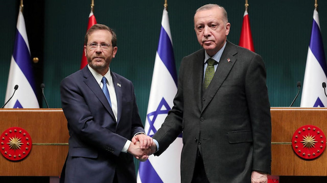  İsrail Cumhurbaşkanı Herzog ve Cumhurbaşkanı Erdoğan 