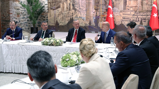 Cumhurbaşkanı Erdoğan TİM Başkanı ve yönetim kurulu üyelerini kabul etti
