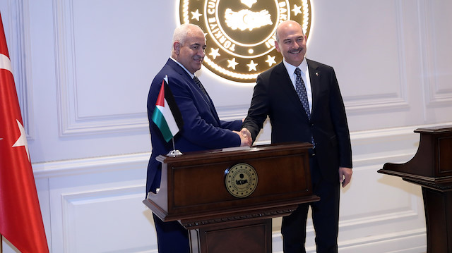 İçişleri Bakanı Soylu, Filistinli mevkidaşı Ziyad Heb er-Rih ile görüştü. 