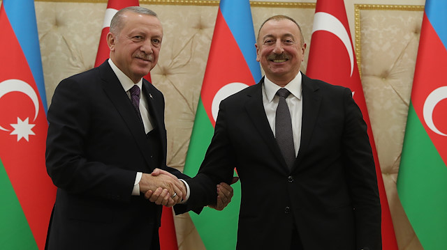 Cumhurbaşkanı Erdoğan ile Azerbaycan Cumhurbaşkanı Aliyev