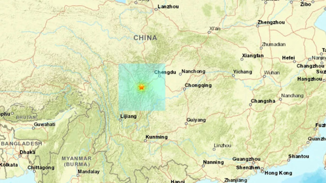 ​Çin'de 6.8 büyüklüğünde deprem meydana geldi.