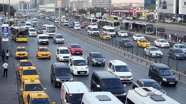 İstnabul'da trafik.