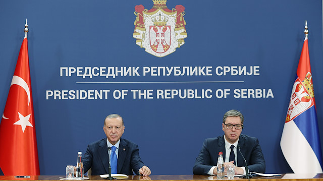 Cumhurbaşkanı Recep Tayyip Erdoğan Sırbistan'da mevkidaşı Aleksandar Vuçiç ile ortak basın toplantısı düzenledi. 