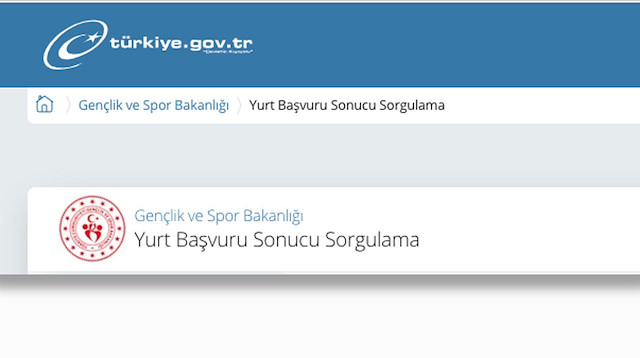 KYK yurt yerleştirme sonuçları e devlet sorgulama ekranı