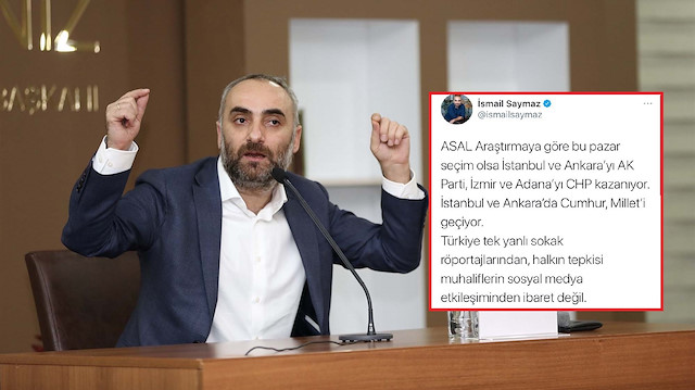 İsmail Saymaz 'İstanbul ve Ankara’yı AK Parti kazanıyor' paylaşımını sildi