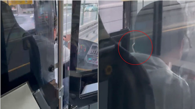 Metrobüs kazasını umursamayan şoför telefonu elinden bırakmadı.