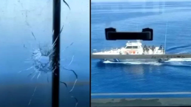 Yunanistan Sahil Güvenlik birimleri Ro-Ro gemisine taciz ateşi açtı.