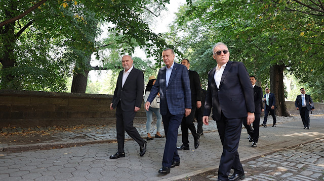 President Erdoğan in Central Park: He was welcomed with great interest