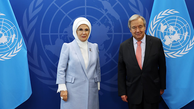 Guterres ve Emine Erdoğan, ‘Sıfır Atık Projesi’ için iyi niyet beyanı imzaladı.