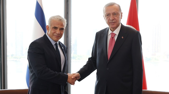 Cumhurbaşkanı Erdoğan İsrail Başbakanı Yair Lapid ile görüştü
