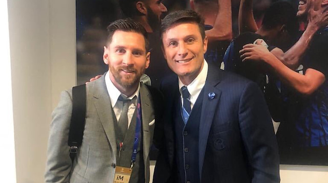 Javier Zanetti ve Lionel Messi