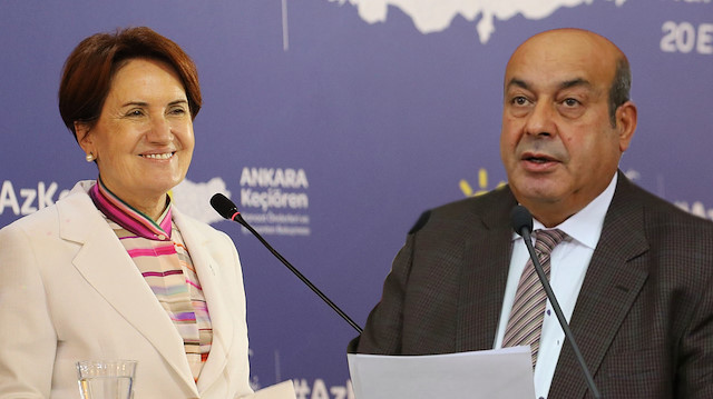 Meral Akşener ile Hasip Kaplan.