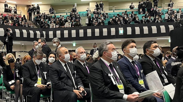 Bakan Çavuşoğlu eski Japonya Başbakanı Abe’nin cenaze törenine katıldı