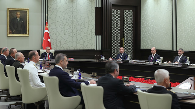 Cumhurbaşkanı Recep Tayyip Erdoğan başkanlığındaki Milli Güvenlik Kurulu (MGK) toplantısı.