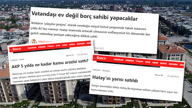 Sözcü şimdi de büyük ilgi gören sosyal konut projesi üzerinden algı operasyonuna başladı.