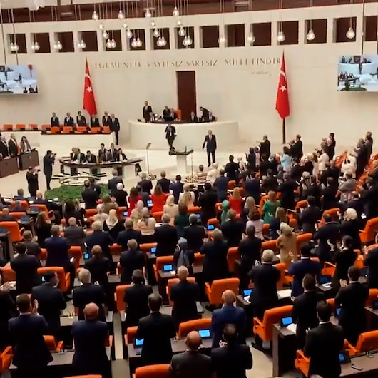 AK Parti, MHP ve İYİ Parti Erdoğanı ayakta karşıladı