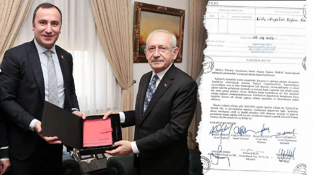 Eğitim-İş Sendikası Genel Başkanı Kadem Özbay- CHP Genel Başkanı Kemal Kılıçdaroğlu