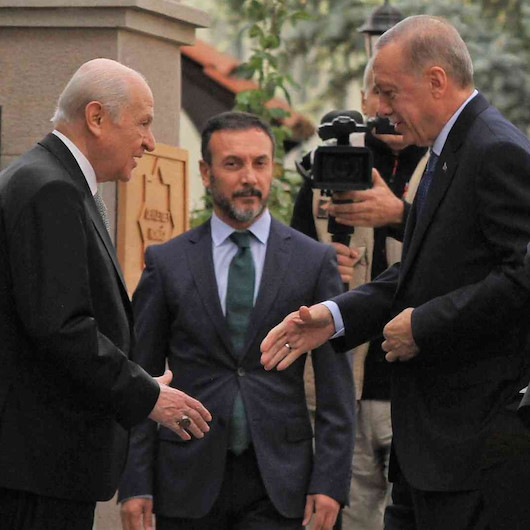 Cumhurbaşkanı Erdoğan Bahçeli ile bir araya geldi