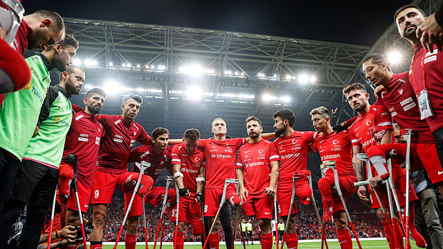 Ampute Milli Futbol Takımı, Ali Sami Yen Spor Kompleksi'nde Dünya Kupası finaline çıktı.