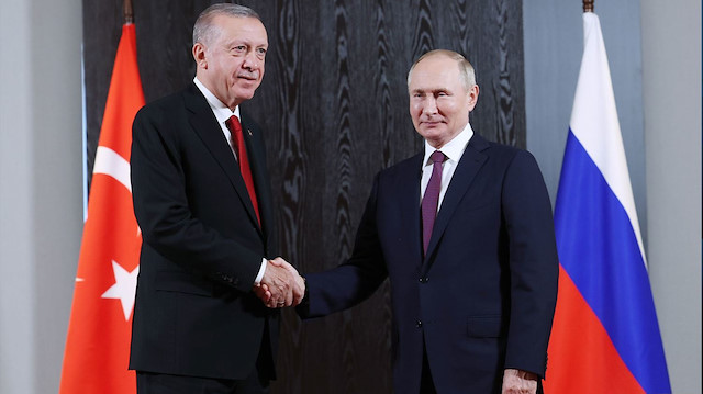 Cumhurbaşkanı Recep Tayyip Erdoğan ile Rusya Devlet Başkanı Vladimir Putin