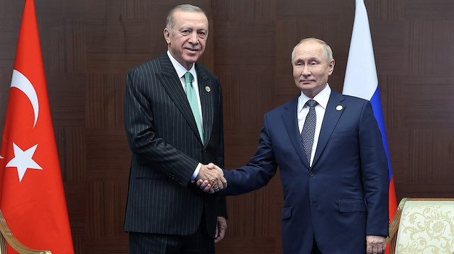 Cumhurbaşkanı Recep Tayyip Erdoğan, Rusya Devlet Başkanı Vladimir Putin.