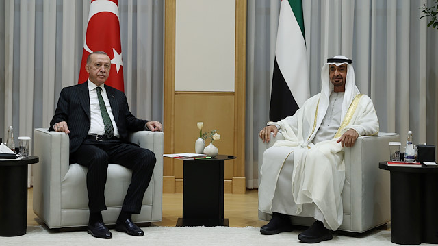 Cumhurbaşkanı Recep Tayyip Erdoğan ve  Birleşik Arap Emirlikleri Devlet Başkanı Zayed el Nahyan.