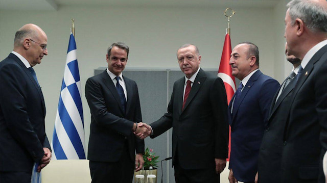 Yunanistan Başbakanı Miçotakis - Cumhurbaşkanı Erdoğan (Arşiv)