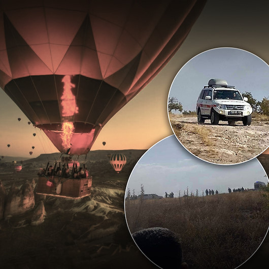 Kapadokya'da balon kazası: İniş pozisyonu alamayanlar sepetten düştü