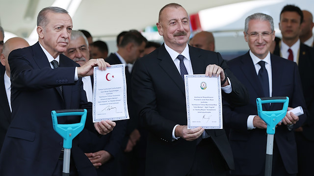 Cumhurbaşkanı Recep Tayyip Erdoğan, Azerbaycan Cumhurbaşkanı İlham Aliyev.