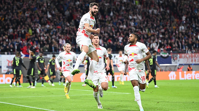 Leipzigli futbolcuların gol sevinçleri