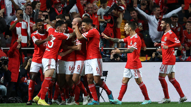 Benficalı futbolcuların gol sevinçleri