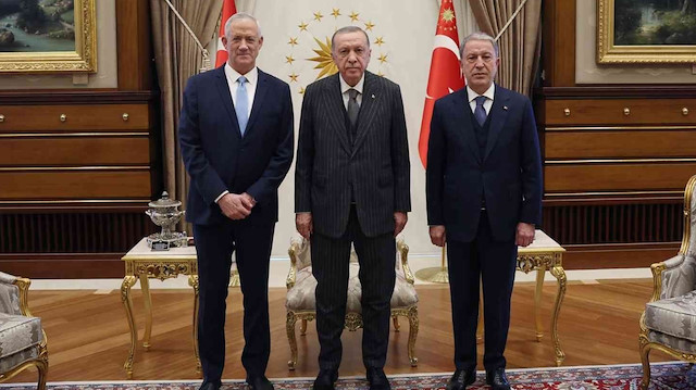 Benny Gantz - Cumhurbaşkanı Erdoğan - Hulusi Akar
