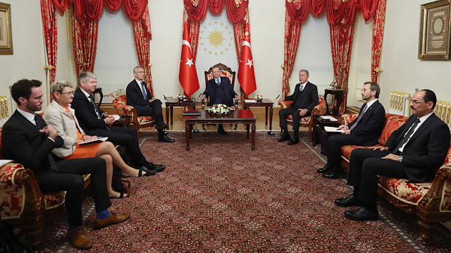 Cumhurbaşkanı Erdoğan, NATO Genel Sekreteri Stoltenberg'i kabul etti.