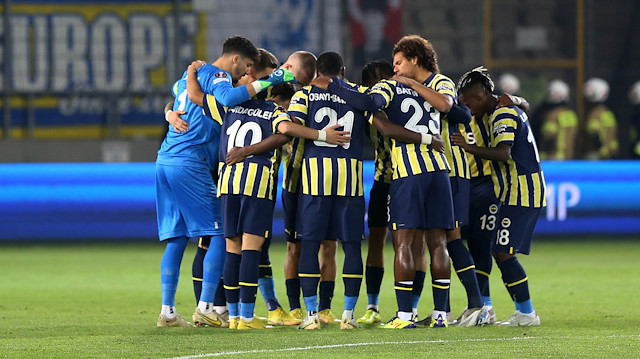 Fenerbahçeli futbolcuların sevinci.