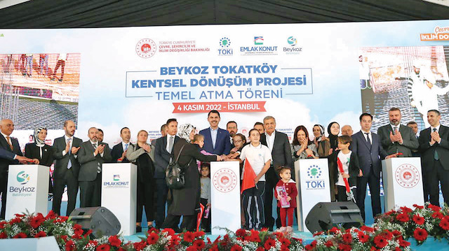 Beykoz Tokatköy Kentsel Dönüşüm Projesi Temel Atma Töreni.