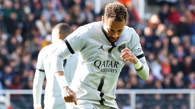 Neymar'ın gol sevinci.