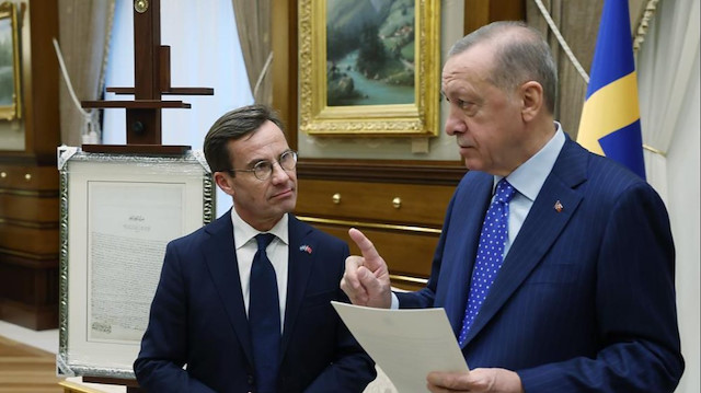 Cumhurbaşkanı Erdoğan ve İsveç Başbakanı Kristersson görüştü.