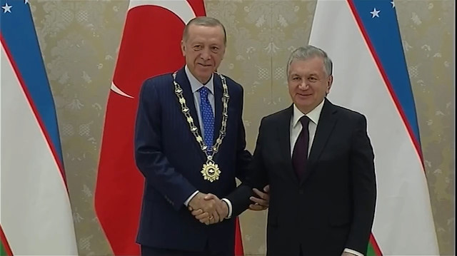 Cumhurbaşkanı Erdoğan’a Özbekistan'ın en büyük devlet nişanı: Tarafıma verilmesinden şeref duyuyorum