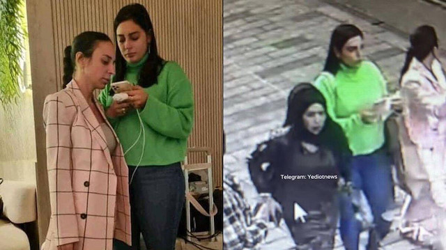 Kamera görüntülerindeki teröristin yanındaki iki kadının İsrail askeri olduğu ortaya çıktı.