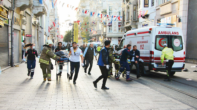 Beyoğlu İstiklal Caddesi'nde düzenlenen bombalı saldırıda 6 kişi hayatını kaybetti.