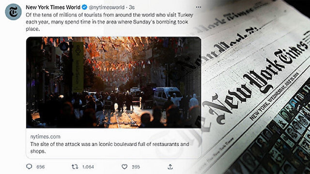 New York Times, saldırıyı 'turizm' vurgusuyla servis etti.